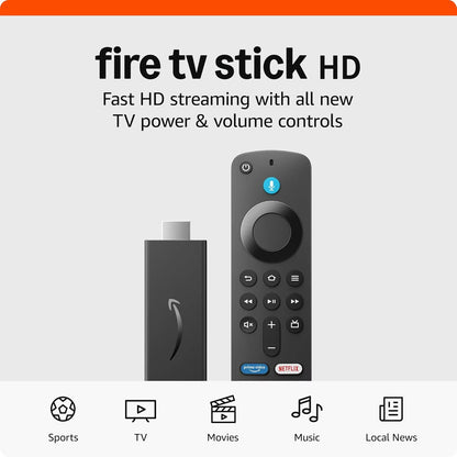 Amazon Fire TV Stick HD , Free and Live TV, Alexa Voice Remote, Smart Home Controls, HD Streaming